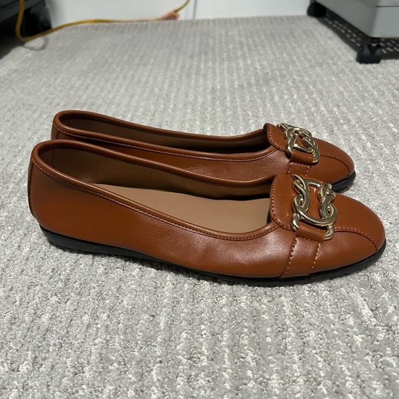 Aerosoles Womens Tan Leather Flats Size 8 - Picture 4 of 8